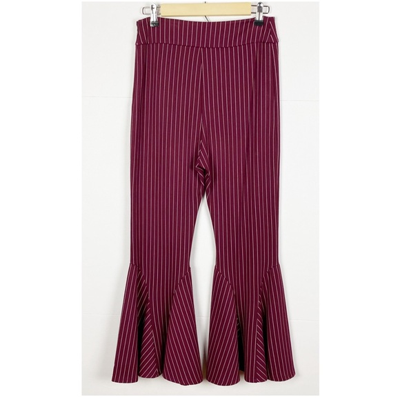 Free People Mari Ponte-Knit Flared Pants Size 8 - Picture 4 of 9